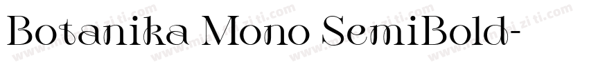 Botanika Mono SemiBold字体转换